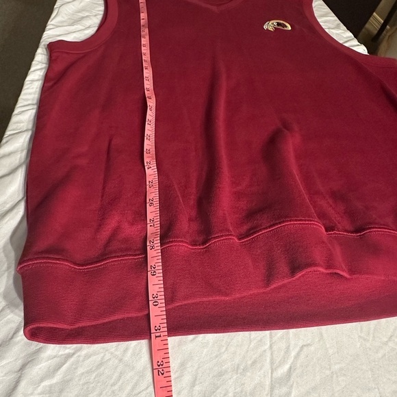 Cutter & Buck Washington Redskins Burgundy Pullover V Neck Sweater Vest Size XL - Picture 6 of 8